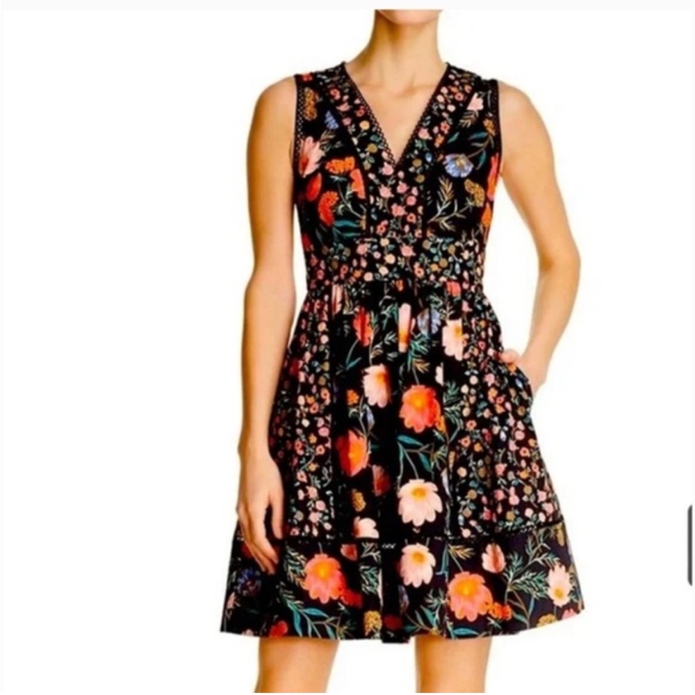 Kate Spade Floral Sleeveless A-Line Dress
